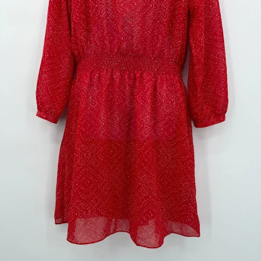 Lauren Ralph Lauren Women’s Red Long Sleeve  Knee Length Dress Spring Size 6